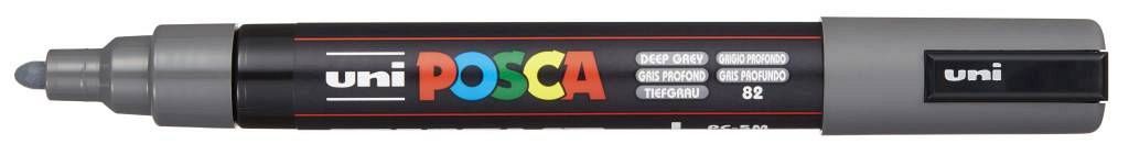 Marker Posca PC-5M Temno siv