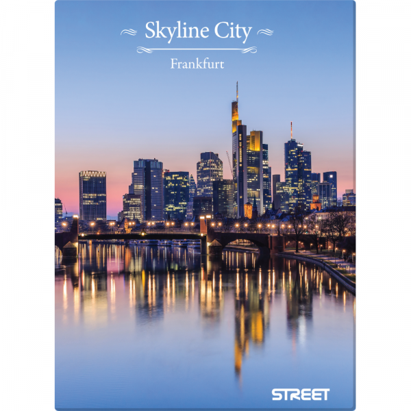 Zvezek A4 črte Street Skyline City 100L trde platnice